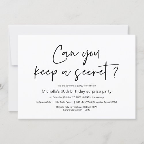 Surprise Birthday Party Celebration Invitation
