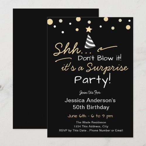 Surprise Birthday Party don't blow it