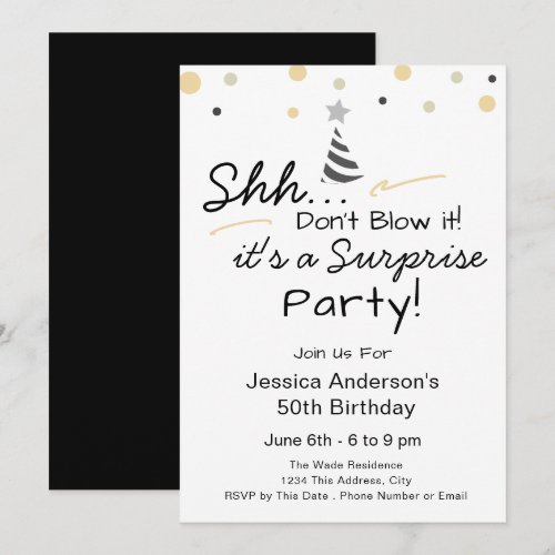 Surprise Birthday Party don't blow it