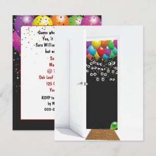 Surprise Birthday Party Door Invitation