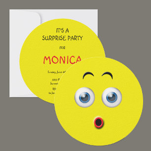 Surprise Birthday Party Emoji Invitation