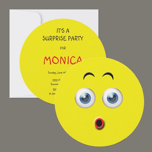 Surprise Birthday Party Emoji Invitation