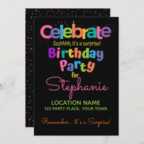 Surprise Birthday Party Invitation