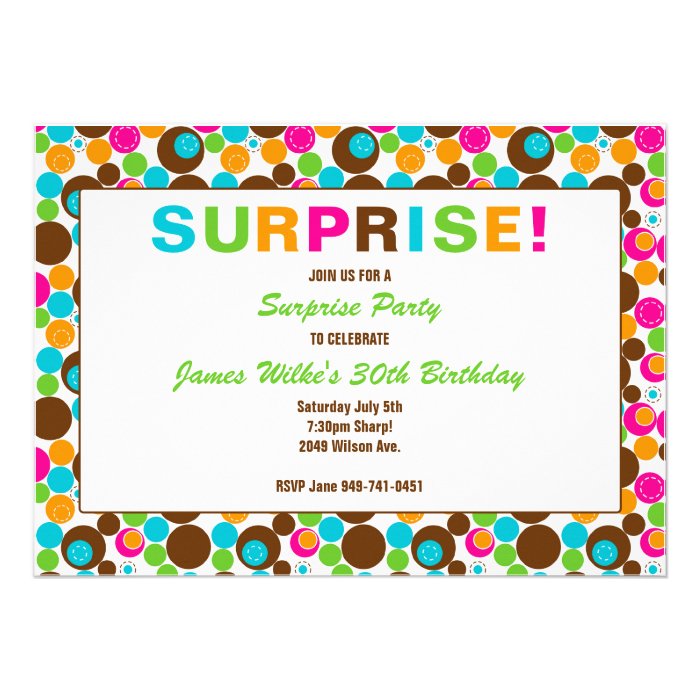 Surprise Birthday Party Invitation