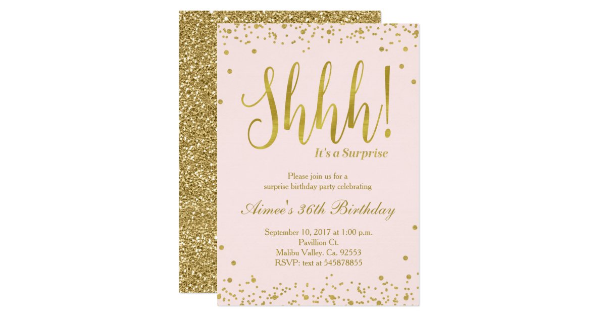 Surprise Birthday Party Invitation | Zazzle.com