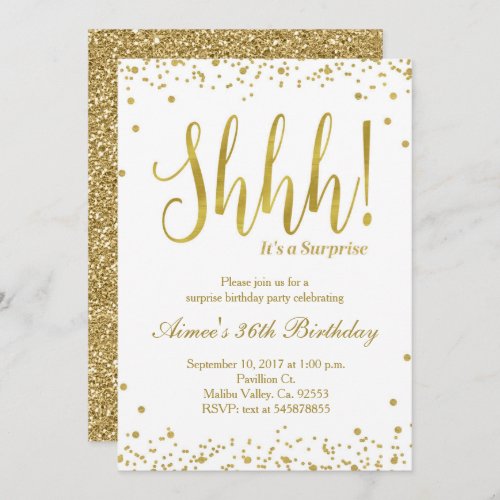 Surprise Birthday Party Invitation