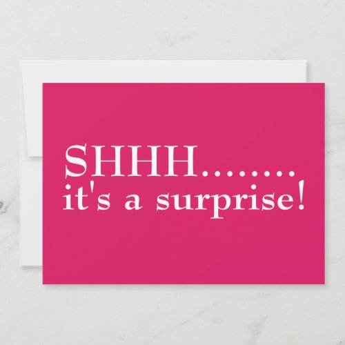 Surprise Birthday Party Invitation 50th Pink White