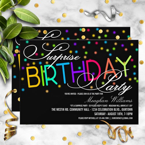 Surprise Birthday Party Invitations