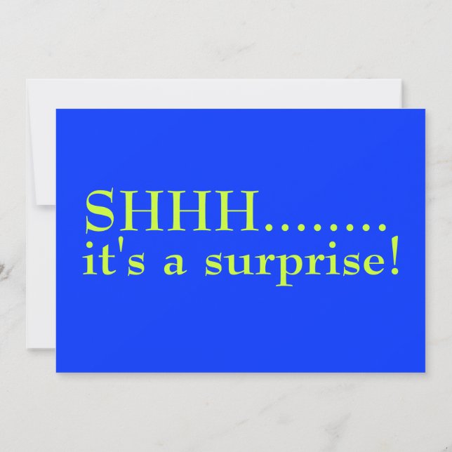 Surprise Birthday Party Invitations - Shhh sixty (Back)