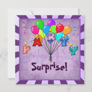 Surprise Birthday Party invite