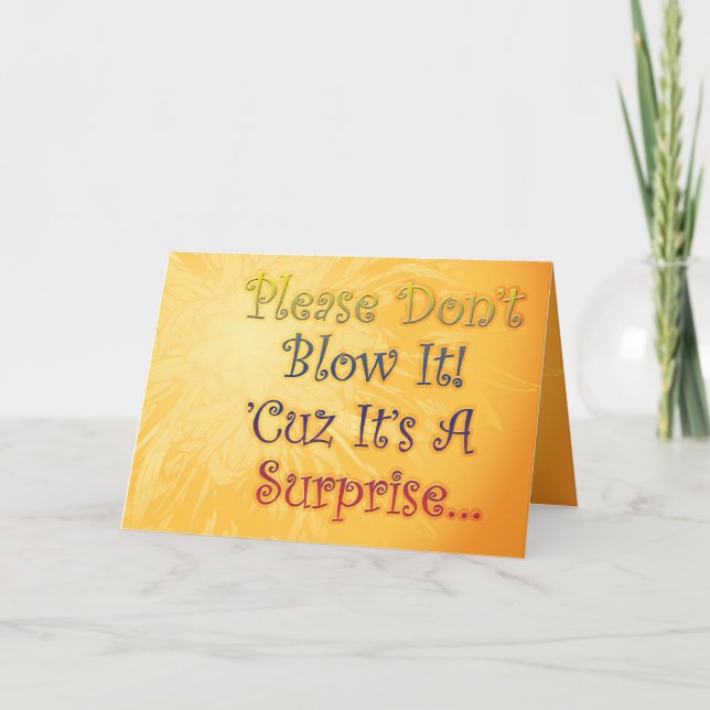 Surprise Birthday Party Invite for HIM (Front)