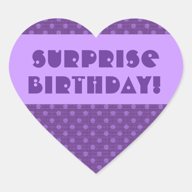 Surprise Birthday Polka Dot Favor or Seal (Front)