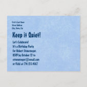 SURPRISE Birthday Pool Party Save the Date V064 Announcement Postcard (Back)