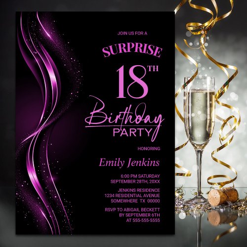 Surprise Black Pink 18th Birthday Party