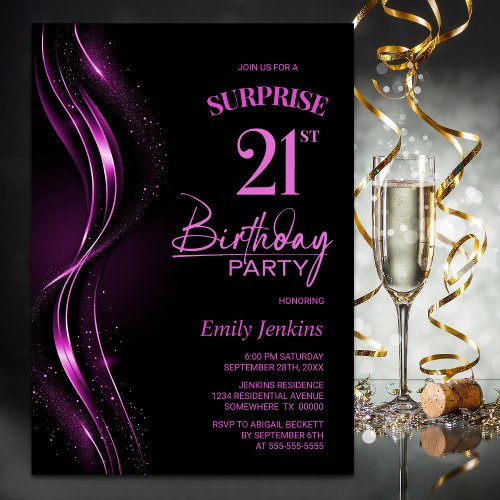 Surprise Black Pink 21st Birthday Party