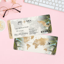 Surprise Boarding Pass Trip Ticket Mexico Invitation