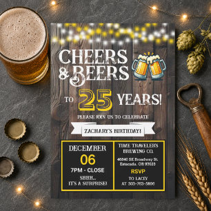 Surprise Brewery Cheers and Beers to 25 Years Invitation