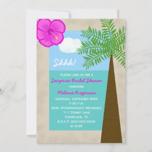 Surprise Bridal Shower Invitation -- Tropical