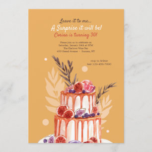 Surprise Cake Birthday Party Invitations