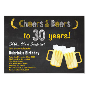 mens 30th birthday invitations