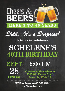 40th birthday invitations zazzle