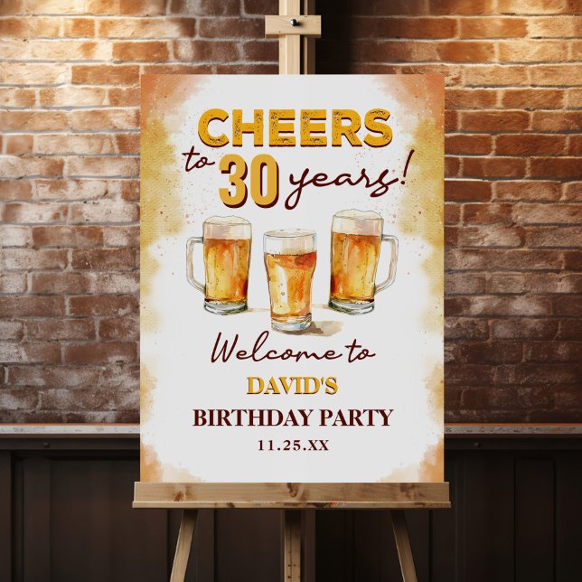 Surprise Cheers and Beers Birthday Welcome Sign (Creator Uploaded)