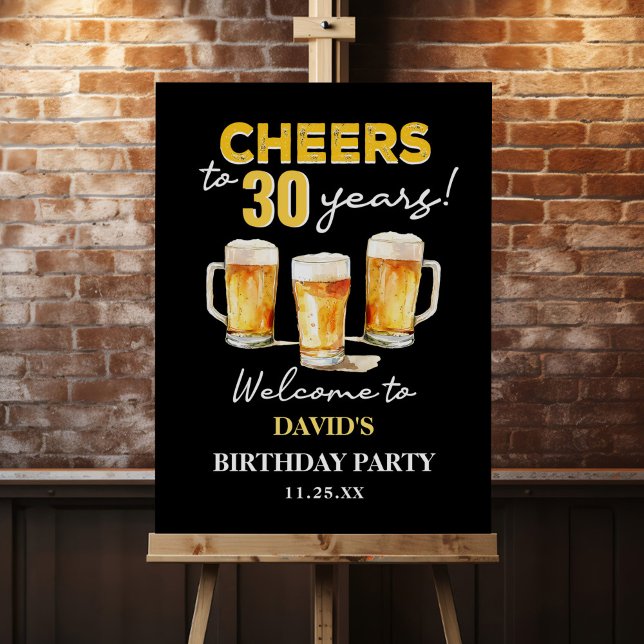 Surprise Cheers and Beers Birthday Welcome Sign (Creator Uploaded)