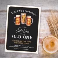 Surprise Cold One With Old One Beer 50th Birthday
