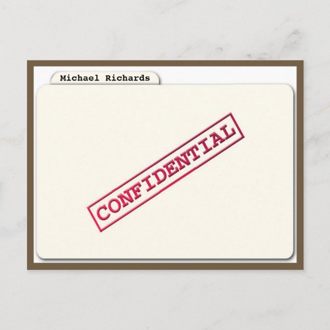 Surprise Confidential folder Invitation (Front)