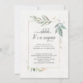 Surprise Couples' Baby Shower Watercolor Floral Invitation (Front)
