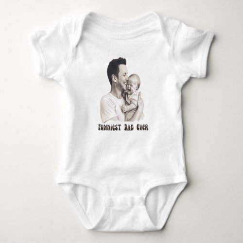 Surprise Dad with this special new design  Baby Bodysuit