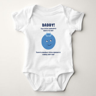 Surprise Daddy! Expecting new baby (blueberry)! Baby Bodysuit