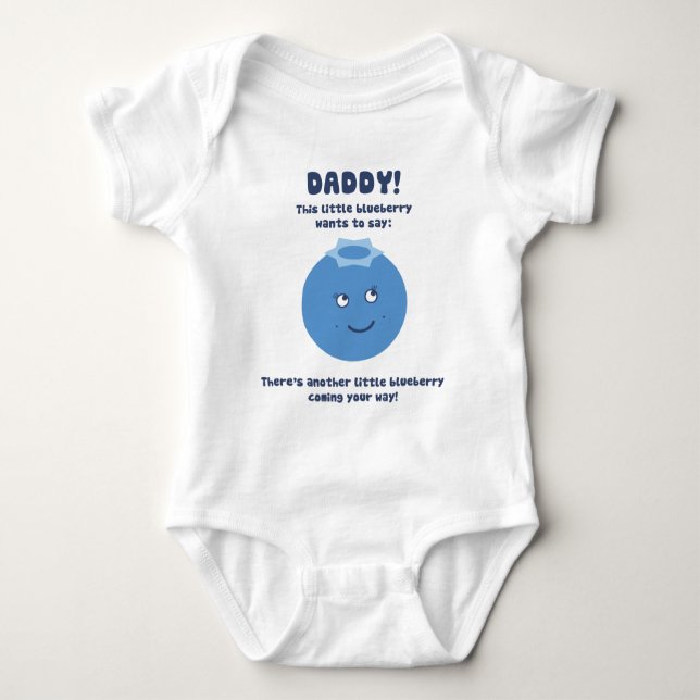 Surprise Daddy! Expecting new baby (blueberry)! Bodysuit (Front)