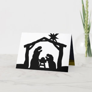 Surprise Dinosaur Nativity Christmas Joke Card