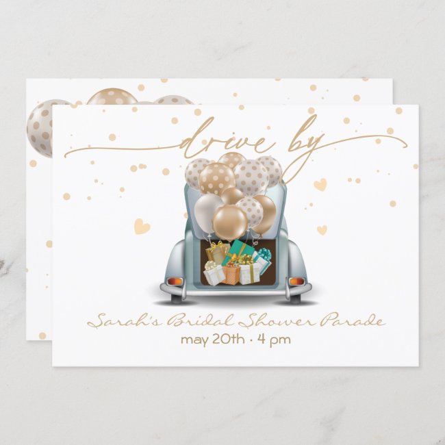 Surprise Drive Through Bridal Shower Parade 2 Invitation