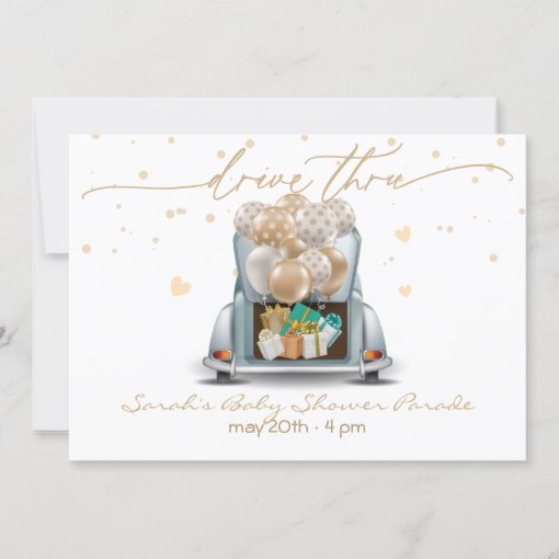 Surprise Drive Thru Baby Shower Parade 2 Invitation Zazzle