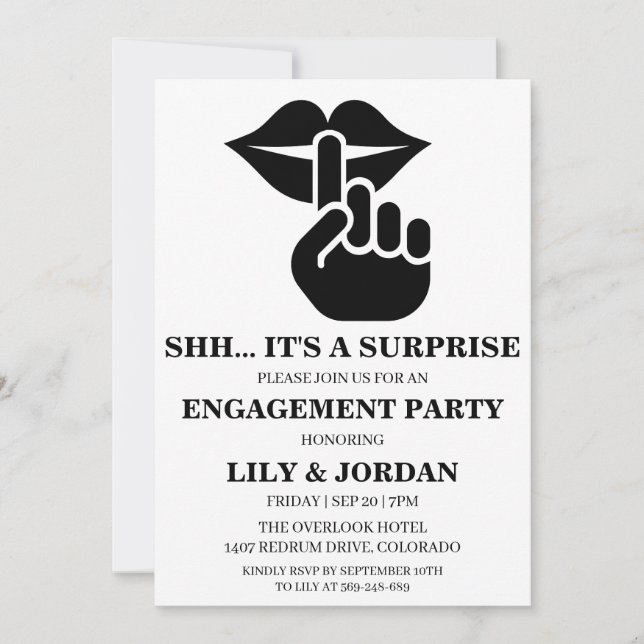 surprise engagement party invitations (Front)