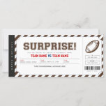 Surprise Football Game Stadium Gift Ticket<br><div class="desc">EDITABLE. A gift idea to surprise your loved one to a Football game! This ticket template can be used for any occasion. Personalize yours today! For a custom design,  please send me a message</div>