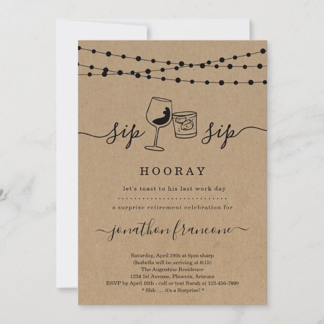 Surprise Funny Retirement Party Invitation (Front)