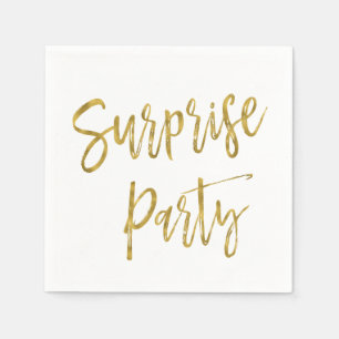 Surprise Gold Foil Birthday Napkins