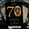 Surprise Gold Glitter 70th Birthday Photo