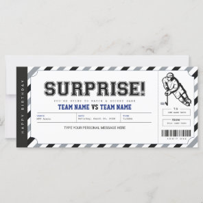 Surprise Hockey Game Gift Ticket Template
