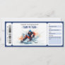 Surprise Hockey Game Ticket Gift Certificate Invitation