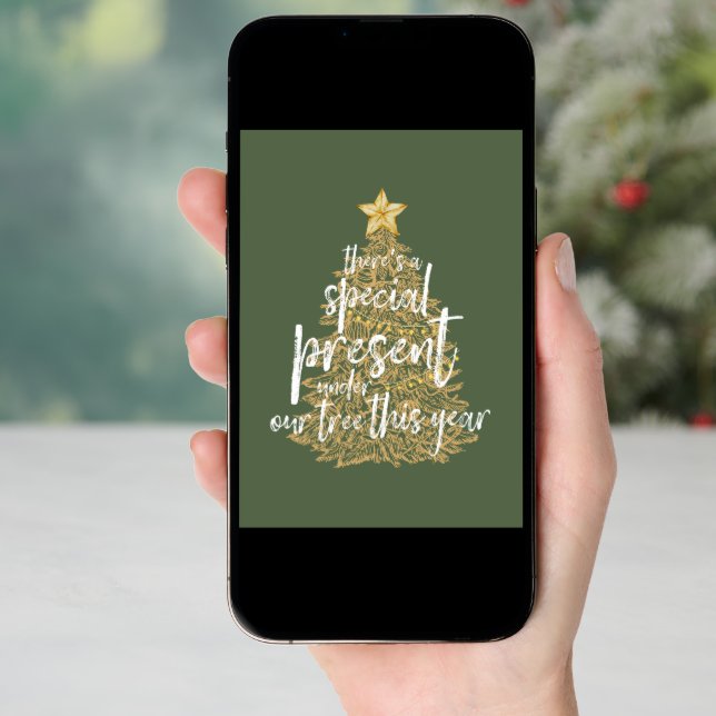 Surprise Holiday Pregnancy Announcement Message (Front Digital)