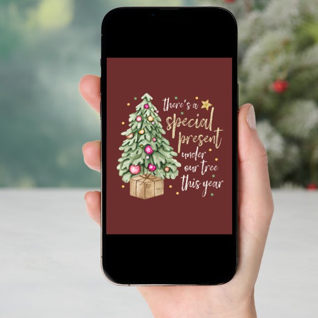 Surprise Holiday Pregnancy Announcement Message (Front Digital)