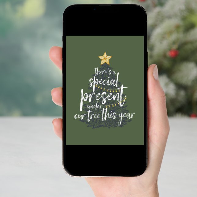 Surprise Holiday Pregnancy Announcement Message (Front Digital)
