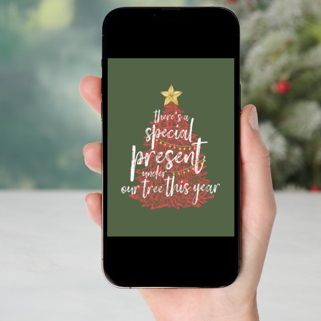 Surprise Holiday Pregnancy Announcement Message (Front Digital)