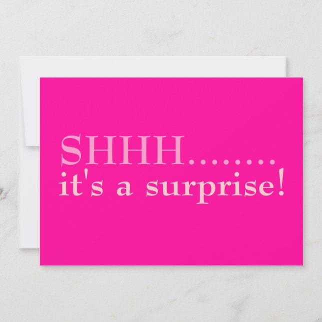 Surprise Hot Pink 60th Birthday Invitation (Back)