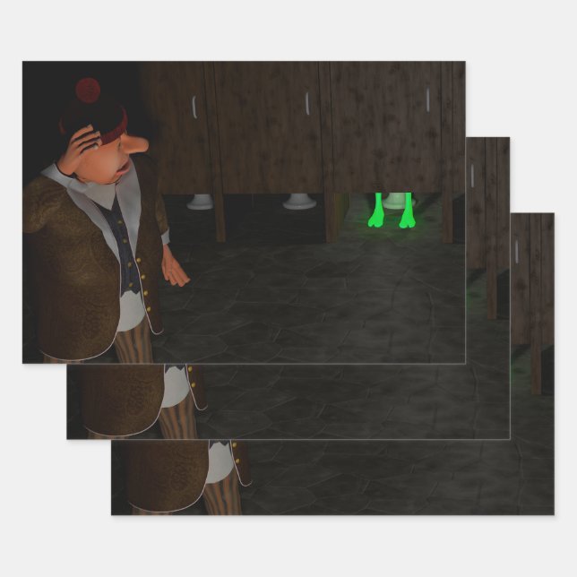 Surprise In The Toilet Wrapping Paper Sheets (Set)