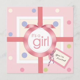 Surprise! It's a Baby Girl Baby Shower Invitation